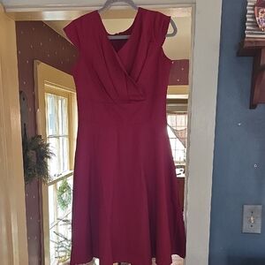 Chic Wine Midi Dress